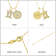 J'ADMIRE 14K Yellow Gold Over Sterling Silver Gemini Zodiac Pendant Set Necklace