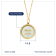 J'ADMIRE Mother of Pearl 14K Yellow Gold Over Sterling Silver Aquarius
Zodiac Necklace