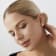 LUXGEM 14K White Gold Round Cut Solitaire Studs | 4 carat Cubic Zirconia