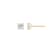 LUXGEM 14K Yellow Gold Princess Cut Solitaire Studs | 1 carat Cubic Zirconia