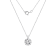 LUXGEM 10K White Gold Round Cut Pendant Necklace | 2 Carat Cubic Zirconia