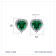 J'ADMIRE Heart Shaped Birthstone Stud Earrings