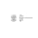 LUXGEM 10K White Gold Oval Cut Solitaire Studs | 3 carat Cubic Zirconia