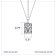 J'ADMIRE Platinum 950 Over Sterling Silver Tarot Card The Moon Pendant Necklace