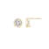 LUXGEM 14K Yellow Gold Bezel Round Cut Studs | 4 Carat Cubic Zirconia