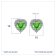 J'ADMIRE Heart Shaped Birthstone Stud Earrings
