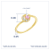 J'ADMIRE 14K Yellow Gold Over Sterling Silver Venus Ring