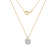 LUXGEM 14K Yellow Gold Round Cut Pendant Necklace | 1 Carat Cubic Zirconia
