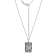 J'ADMIRE Platinum 950 Over Sterling Silver Tarot Card The Lovers Pendant Necklace