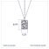 J'ADMIRE Platinum 950 Over Sterling Silver Tarot Card Strength Pendant Necklace