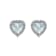 J'ADMIRE Heart Shaped Birthstone Stud Earrings