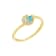 J'ADMIRE 14K Yellow Gold Over Sterling Silver Mercury Ring