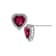 J'ADMIRE Heart Shaped Birthstone Stud Earrings