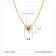 J'ADMIRE 14K Yellow Gold Over Sterling Silver Simple Initial Pendant Necklace