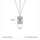 J'ADMIRE Platinum 950 Over Sterling Silver Tarot Card Justice Pendant Necklace