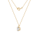 LUXGEM 14K Yellow Gold Round Cut Pendant Necklace | 1 Carat Cubic Zirconia
