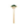 J'ADMIRE 10K Gold Crystal Emerald Simulant Solitaire Ring