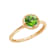 J'ADMIRE 10K Gold Crystal Peridot Simulant Solitaire Ring