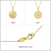 J'ADMIRE 14K Yellow Gold Over Sterling Silver Virgo Zodiac Stars Pendant Necklace