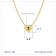 J'ADMIRE 14K Yellow Gold Over Sterling Silver Simple Initial Pendant Necklace
