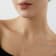 LUXGEM 10K White Gold Round Cut Pendant Necklace | 0.5 Carat Cubic Zirconia