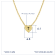 J'ADMIRE 14K Yellow Gold Over Sterling Silver Simple Initial Pendant Necklace