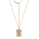 J'ADMIRE 14K Yellow Gold Over Sterling Silver Tarot Card Justice Pendant Necklace