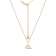 J'ADMIRE 14K Yellow Gold Over Sterling Silver Cancer  Zodiac Pendant Necklace