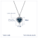 J'ADMIRE Alexandrite Simulant Platinum Over Sterling Silver Heart
Pendant with Chain