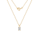 LUXGEM 14K Yellow Gold Oval Cut Pendant Necklace | 0.5 Carat Cubic Zirconia