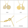 J'ADMIRE 14K Yellow Gold Over Sterling Silver Cancer Zodiac Pendant Set Necklace