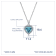J'ADMIRE Aquamarine Simulant Platinum Over Sterling Silver Heart Pendant
with Chain