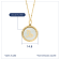 J'ADMIRE Mother of Pearl 14K Yellow Gold Over Sterling Silver Capricorn
Zodiac Necklace