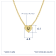 J'ADMIRE 14K Yellow Gold Over Sterling Silver Simple Initial Pendant Necklace