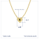 J'ADMIRE 14K Yellow Gold Over Sterling Silver Simple Initial Pendant Necklace