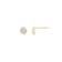 LUXGEM 10K Yellow Gold Bezel Round Cut Studs | 1 Carat Cubic Zirconia