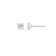 LUXGEM 14K White Gold Princess Cut Solitaire Studs | 1 carat Cubic Zirconia