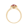 J'ADMIRE 10K Gold Crystal Tourmaline Simulant Solitaire Ring