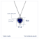 J'ADMIRE Sapphire Simulant Platinum Over Sterling Silver Heart Pendant
with Chain