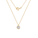 LUXGEM 10K Solid Gold Solitaire April Birthstone Necklace for Women,
0.25 Carat Gemstone Simulant CZ