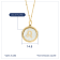 J'ADMIRE Mother of Pearl 14K Yellow Gold Over Sterling Silver Leo Zodiac Necklace