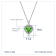 J'ADMIRE Peridot Simulant Platinum Over Sterling Silver Heart Pendant
with Chain
