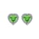 J'ADMIRE Heart Shaped Birthstone Stud Earrings