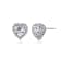 J'ADMIRE Heart Shaped Birthstone Stud Earrings