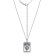 J'ADMIRE Platinum 950 Over Sterling Silver Tarot Card Death Pendant Necklace