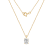 LUXGEM 14K Yellow Gold Oval Cut Pendant Necklace | 2 Carat Cubic Zirconia