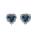 J'ADMIRE Heart Shaped Birthstone Stud Earrings