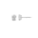 LUXGEM 10K White Gold Oval Cut Solitaire Studs | 2 carat Cubic Zirconia