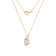 LUXGEM 10K Yellow Gold Round Cut Pendant Necklace | 2 Carat Cubic Zirconia