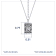 J'ADMIRE Platinum 950 Over Sterling Silver Tarot Card The Lovers Pendant Necklace